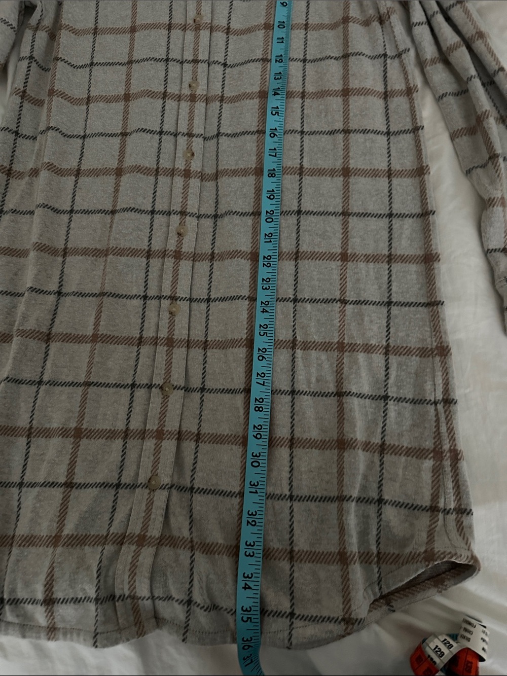 Faherty Legend Sweater Dress in Cream / Grey/Tan windowpane- worn once - Medium - Picture 11 of 11